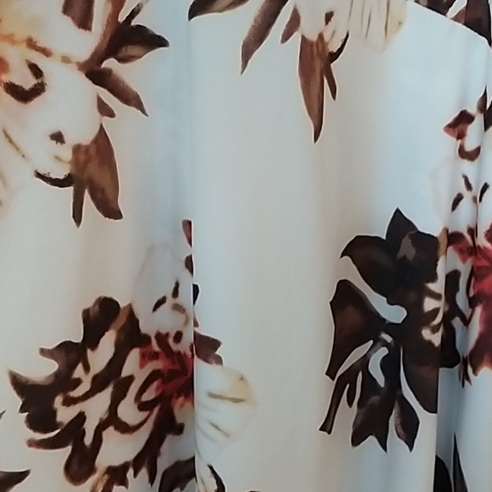 White Floral High Low Fit & Flare Maxi Dress XL - Picture 7 of 11